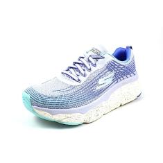 Skechers Tênis feminino Max Cushion Elite-Galaxy Burst, Azul/azul claro, 34