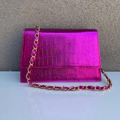 Bolsas Femininas Pequena Transversal Ombro Mão Lateral Alça Corrente -