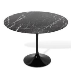 Mesa de Jantar Tulipa Saarinen Redonda 120 cm Mármore Nero - Linn Desi