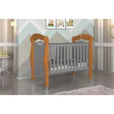 Berço Mini Cama PIMP 3 em 1 Com Suporte Para Véu e Rodízios Cor Nature