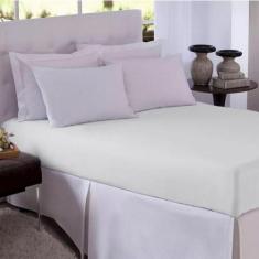 Lençol Avulso Queen Sem Elástico Algodão Premium Branco - Estamparia S