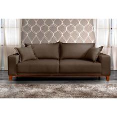 Sofá Fixo Argos 3 Lugares Luxo 200cm Castellar Móbile, Chumbo