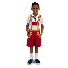 Fantasia Alemã Clássica Infantil com Camiseta e Suspensório - Masquera