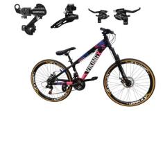 Bicicleta Aro 26 Vikingx Tuff 25 Com Trocadores Cambio Shimano Traseir