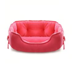 pawstrip Linda cama de cachorro princesa, almofada macia e respirável para gatos de estimação com laço para cães pequenos, fundo impermeável, autoaquecimento, lavável na máquina (fúcsia)