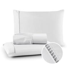 Lençol Casal Com Fronha 400 fios Percal 100% Toque Macio - Charme do L