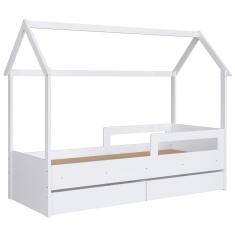 Cama Infantil Casinha Com 2 Gavetas Infix C06 Branco - Mpozenato