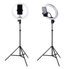 Ring Light 10 com Tripé Stand E Phone Holder Para Youtube Video Streaming, Desk Maquiagem Dimmable Para Fotografia Iluminação,