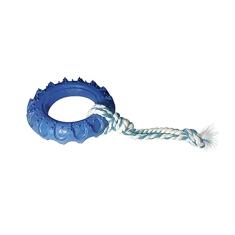 Furacão Pet Brinquedo Pneu Off Road Com Corda Azul Grande