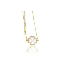 Pulseira Ajustável Com Trevo De Quatro Folhas De Madrepérola [F027]