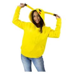Moletom Infantil Unissex Pikachu Com Capuz Bordado - Fantasias Carol N