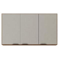 Armário Aéreo para Cozinha Firenze 3 Portas Amêndola Touch Nude Prime 