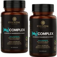 Kit 2 Magnésio Mg Complex Essential Nutrition 90 Cápsulas