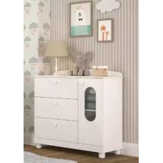 Cômoda Infantil Fofura com 3 Gavetas - Branco - Espresso Móveis, Branc