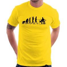 Camiseta Evolução do Baterista - Foca na Moda, Amarelo, GG