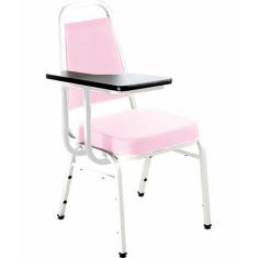 Cadeira Universitária Empilhável Linha Hotel Plus Rosa