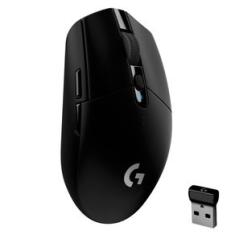 Mouse Gamer Sem Fio Logitech G305 LIGHTSPEED com 6 Botões Programáveis e Até 12.000 DPI - Preto