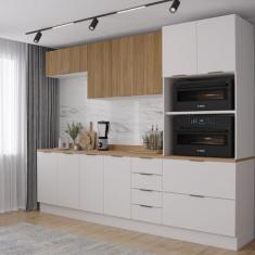 Cozinha Modulada 5 Peças 1 Tampo 2 Aéreos 2 Balcões 1 Torre Quente Ipa