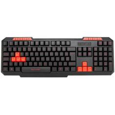 Teclado Gamer Multimídia Multilaser Slim Usb - Tc242 Pc, Preto e Verme
