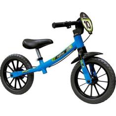 Bicicleta Infantil Sem Pedal Equilíbrio Balance Azul Nathor