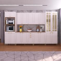 Cozinha Modulada Completa 6 Peças 18 Portas 2 Gavetas Paris Branco