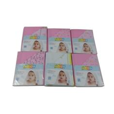 Toalha de banho com forro de fralda kit com 6 para menina