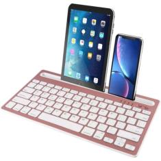 Teclado sem fio Bluetooth, conecta 2 dispositivos simultaneamente, tec