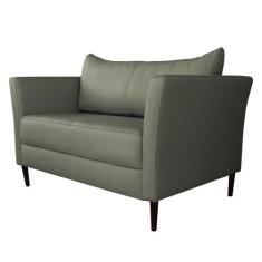 Sofá 2 Lugares Decorativo Sala de Estar 120cm Pés Palito Lubbock Couro