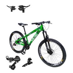 Bicicleta Aro 26 Vikingx Tuff 25 Com Trocadores Cambio Shimano Traseir