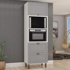 Armário de Cozinha Modulada Torre para 2 fornos 70cm 1514 Iluminata 10