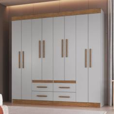 Guarda-roupa 8 Portas 4 Gavetas Las Vegas - Móveis Doripel