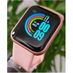 Relogio Inteligente Smartwatch Y68 Rosa - Smart Tech