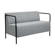 Sofá 2 Lugares Lino Linho Cinza - C.R.A