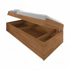 Cama Baú Camila Solteiro Naturale Com Colchão Framar