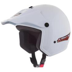 Capacete Moto Aberto Liberty Solid Pro Tork Feminino, BRANCO, 58