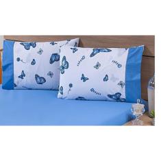 Jogo Lençol 4 Peças Cama Viúva 2,03Mx1,20Mx30Cm 100% Algodão