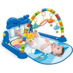 Tapete De Atividades Com Play Piano Baleia Azul - Maxibaby