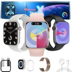 Relogio Inteligente Watch X Smartwatch Bluetooth Masculino Feminino C/Pulseira Extra Pelicula Case-Unissex