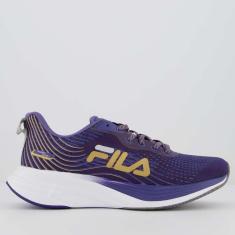 Tênis Fila Racer Curve Feminino Roxo Acinzentado e Dourado-Feminino