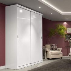 Guarda Roupa Solteiro 2 Portas de Correr 2 Gavetas Harmony THB Móveis Branco