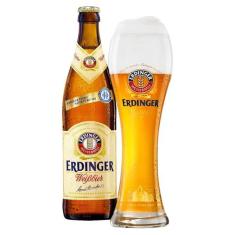 Cerveja Erdinger Weissbier Alemã Kit Garrafa 500ml E Copo