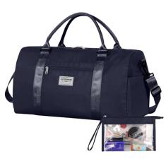 SUPROMOMI Bolsa esportiva de viagem grande, bolsa esportiva, bolsa de ioga para academia, bolsa de mão de avião com bolsa extra para sapatos e bolsa pequena de maquiagem transparente, bolsa tiracolo