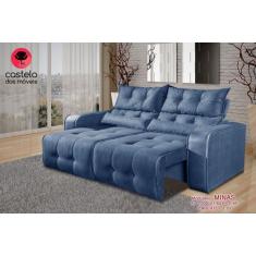 Sofá Retrátil e Reclinável Minas 1,80cm  - aifos estofados, azul