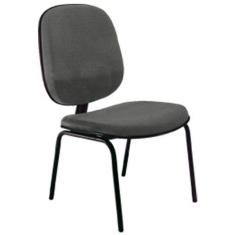 Cadeira Diretor Fixa para Escritório Linha Uno Cinza