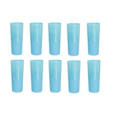 Kit 10 Copos Long Drink 350ml Azul Claro - Lynx produções
