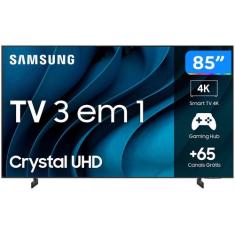 Tv 85p samsung crystal smart 4k comando voz, 85"