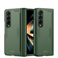 Para Samsung Galaxy Z Fold 4 ZFold4 Case Luxury Skin-friendly Matte Armor Hinge All-inclusive Folding Shockproof Hard Back Cover,green,For Samsung Z Fold 4