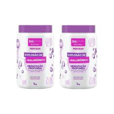 Creme Para Pentear Beleza Natural 1Kg Explosao Hialuro- 2Un