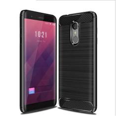 Capa para LG K8 2018, capa de material de fibra de carbono, macia, antiderrapante, antiimpressões digitais, capa totalmente protetora para LG K8 2018