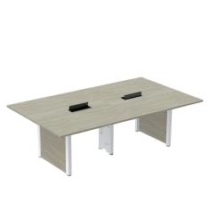 Mesa de Reunião 2400x1400 Mrcpb2414pp Nogueira Casablanca/Branco